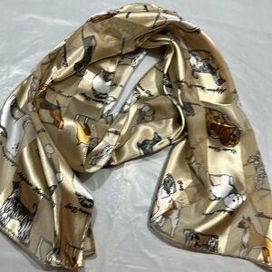 DOG silky LONG neck SCARF, lab retriever pug poodle CHOW hound terrier 13”x60”